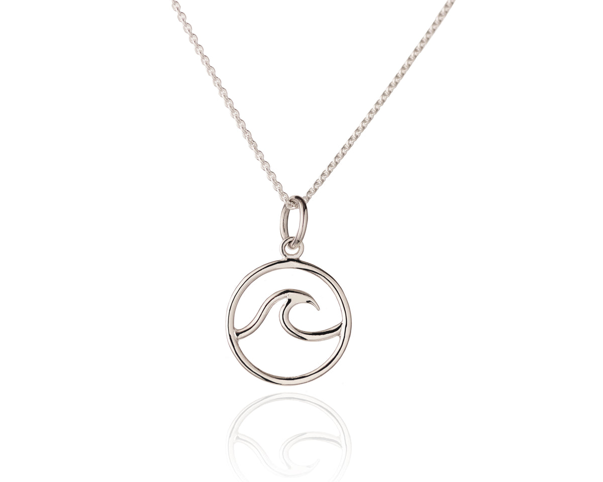 Wave Delicate Necklace-Silver-OS main image 1